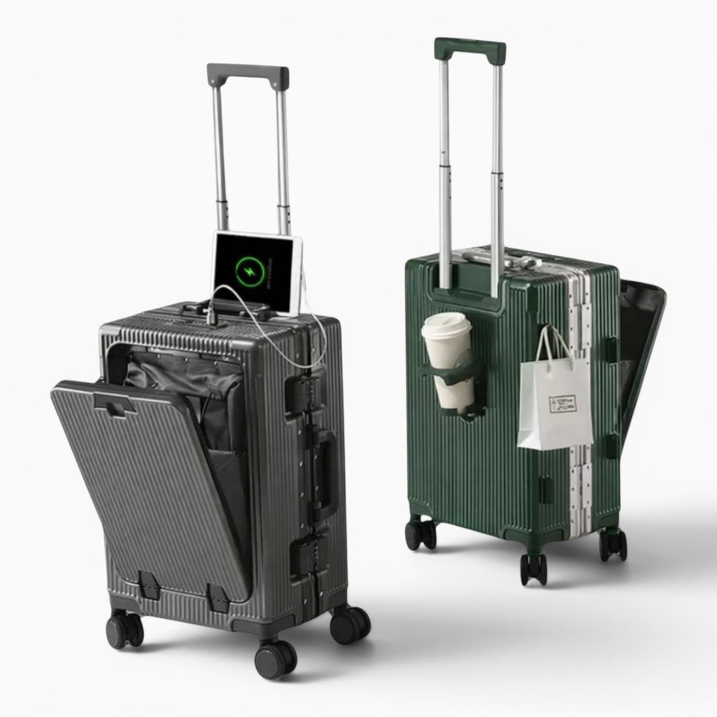 Valise Cabine Rigide Style Aluminium - Belmi