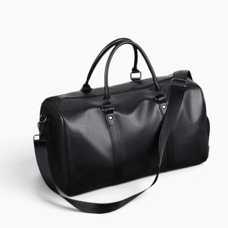 Sac de voyage simili cuir bandoulière vintage