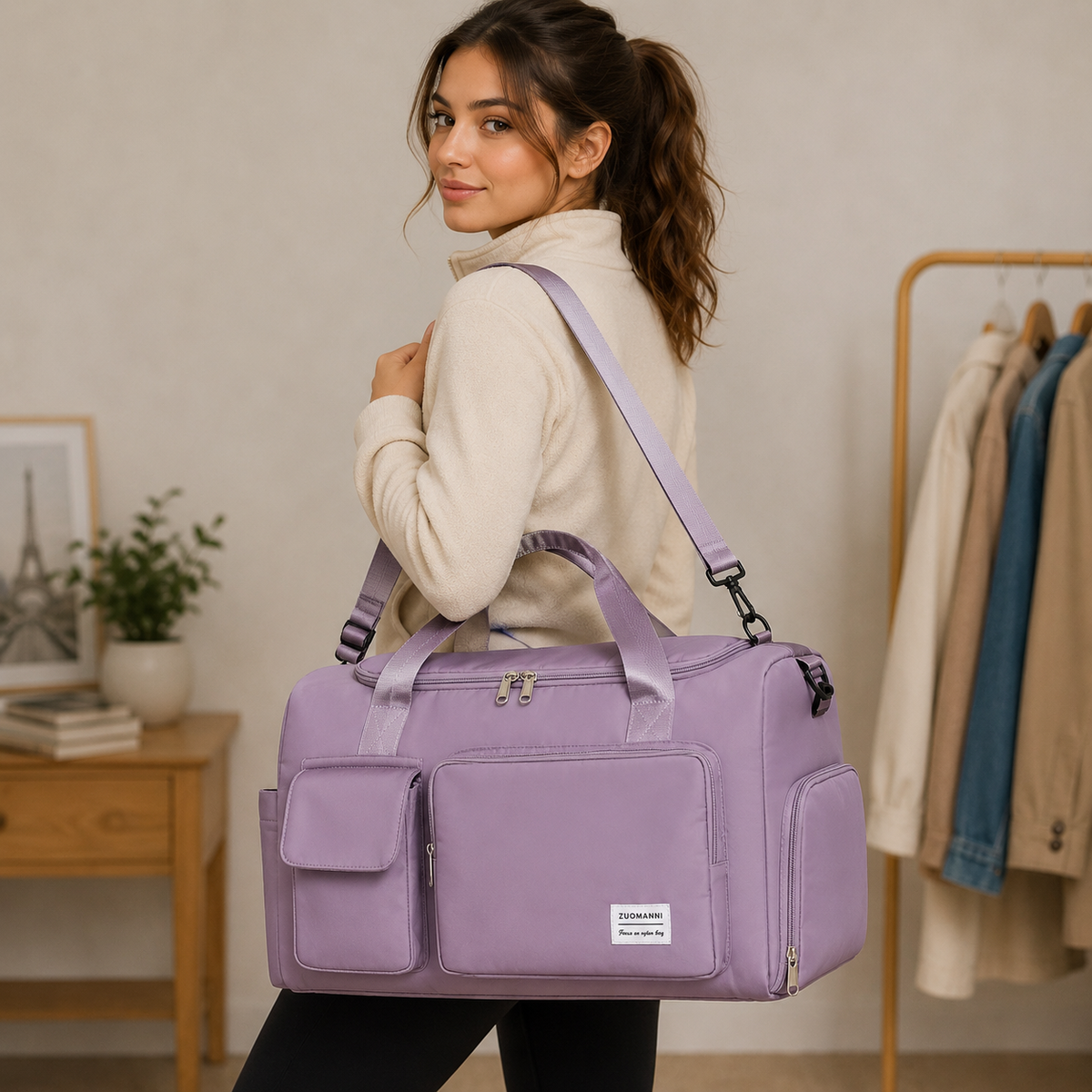 Sac de Voyage Femme avec Rangement Chaussures