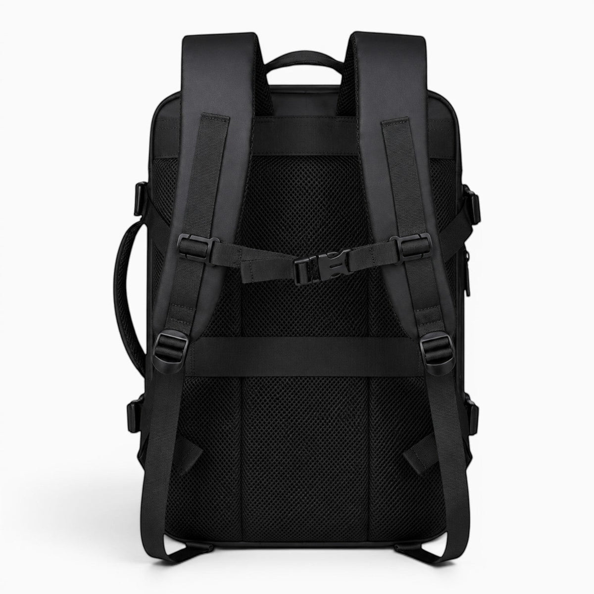 Sac à dos de voyage cabine noir Le Voyage Prestige, imperméable, avec compartiment pour ordinateur portable 16 pouces et interface USB.