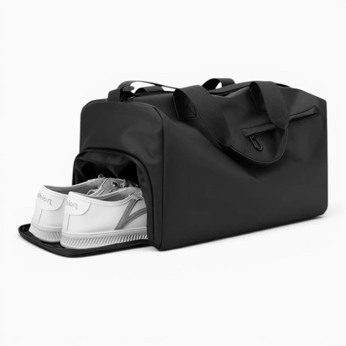 Sac de sport noir Le Voyage Prestige en polyester avec compartiment latéral séparé pour chaussures et design étanche