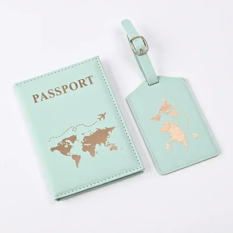 VOYAGE Ensemble Porte Passeport Étiquette - Malea