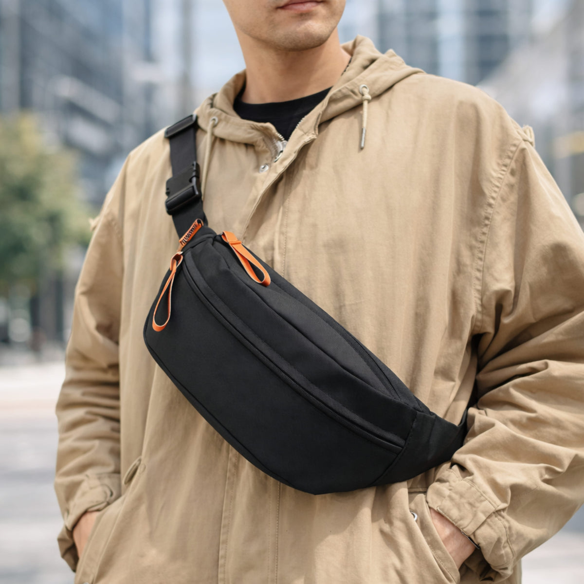 VOYAGE Sac Banane Bandoulière - Feuil