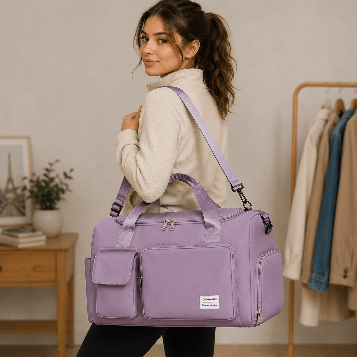 VOYAGE Sac de Voyage Femme avec Rangement Chaussures